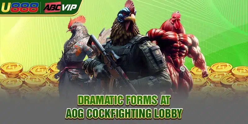 Dramatic forms at AOG cockfighting lobby